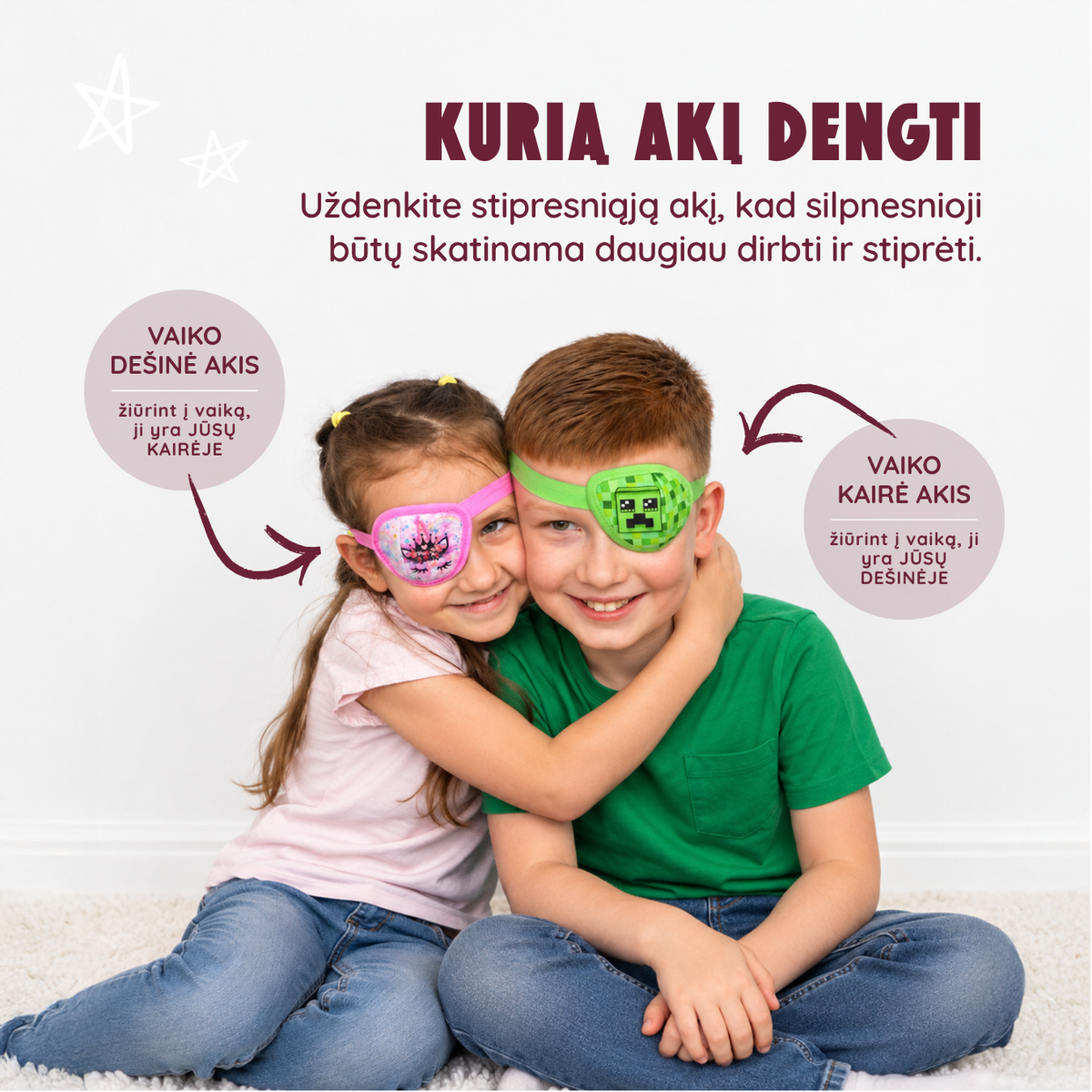 Vienaragio piratinis akių uždengimas