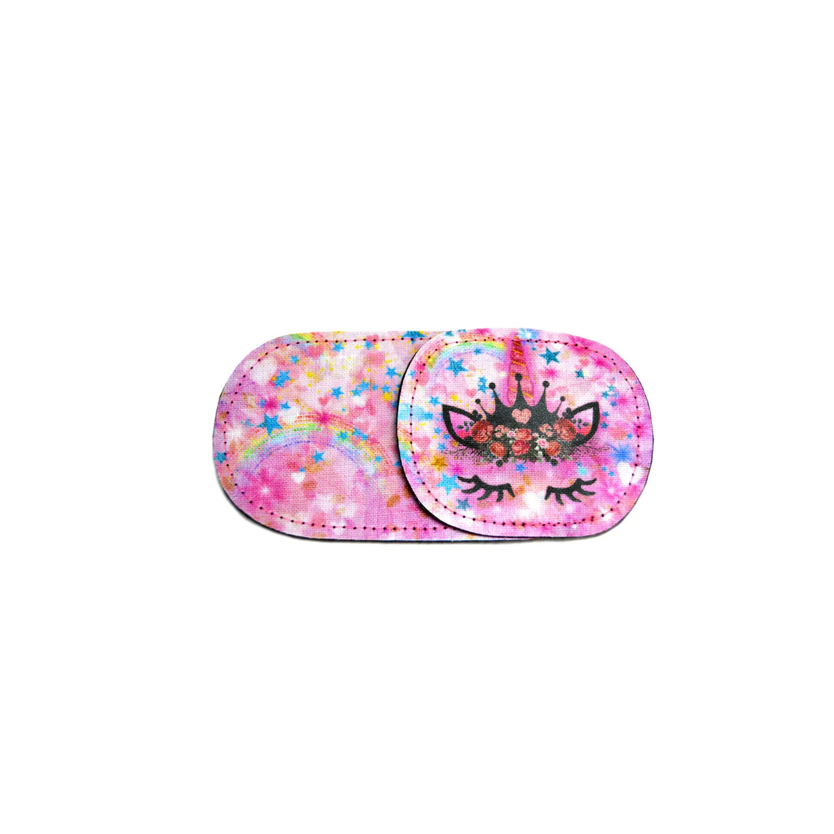 Unicorn face eye patch, front view